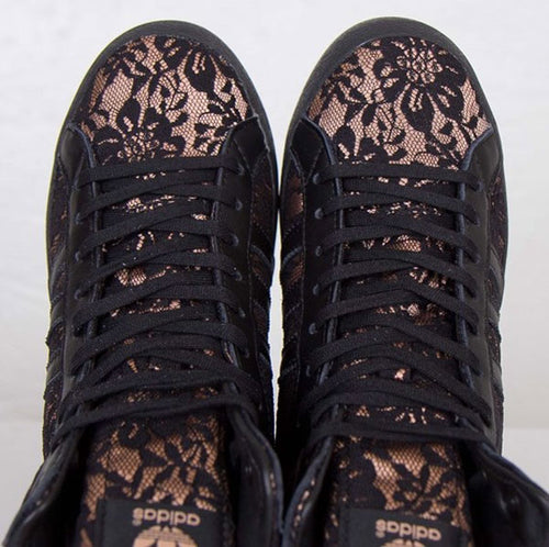 Jeremy Scott Moschino Pour Adidas Lace Hightop Sneakers