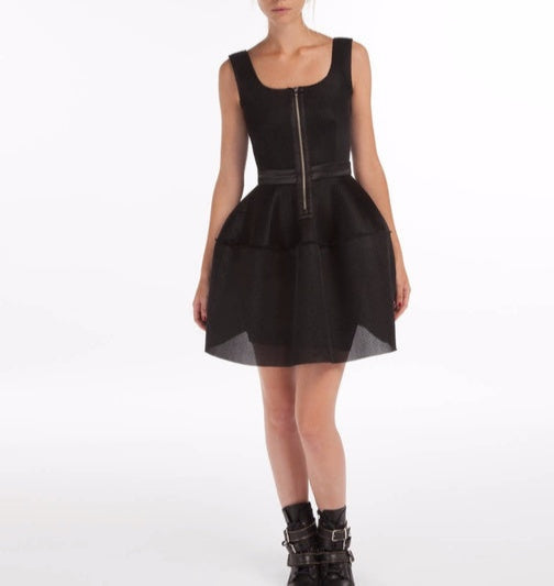 Maje Black Honeycomb Mesh Fit Flare Dress  Re_find Preloved