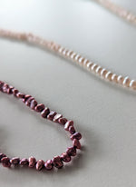 Pale Pink Freshwater Pearl Beaded Sterling Silver Necklace