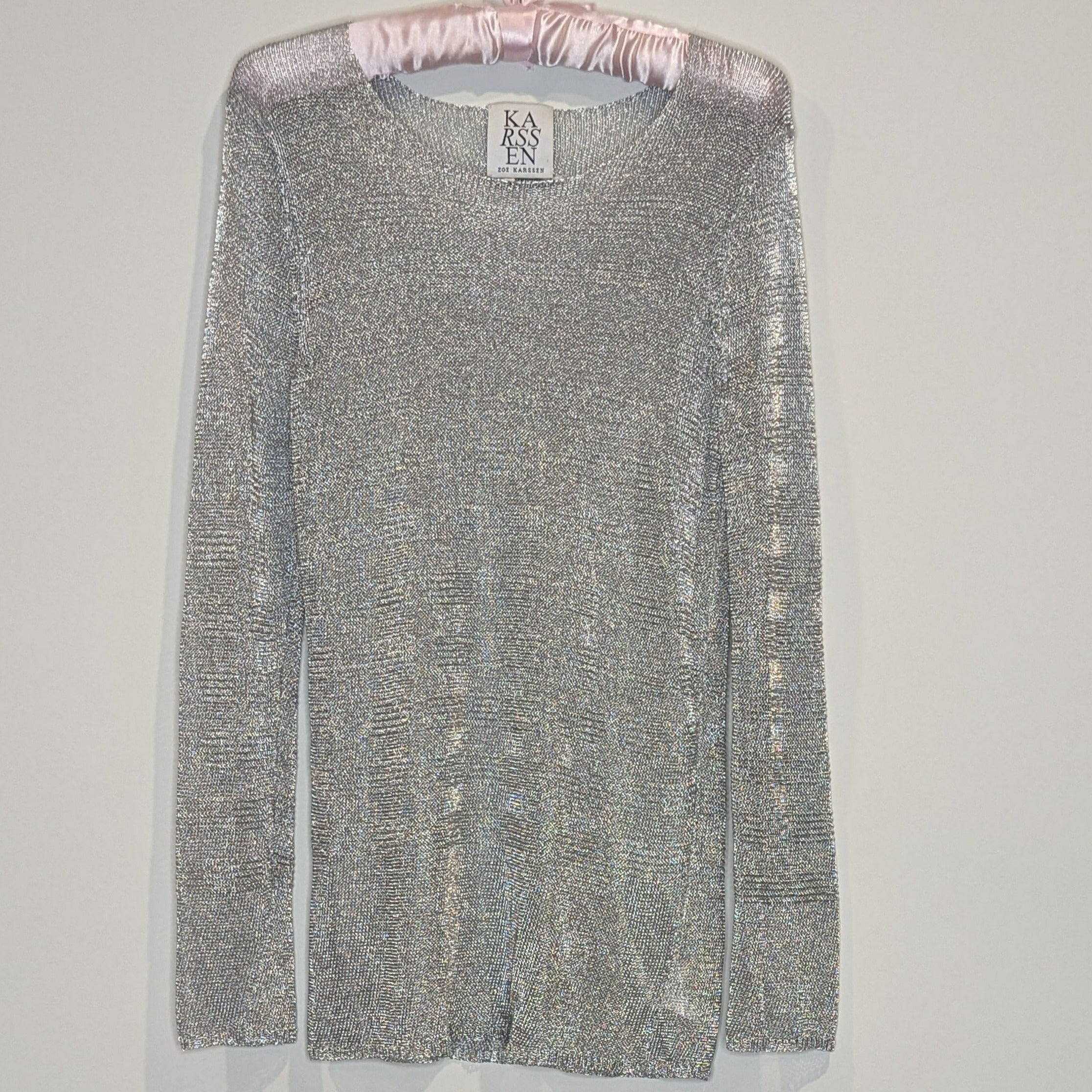 silver knit top