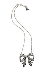 Samantha Wills Silver Diamante Bow Necklace