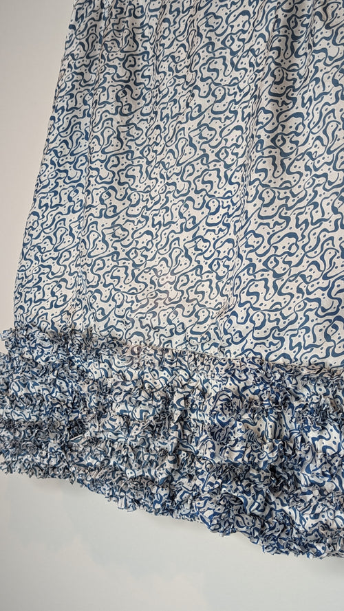 Easton Pearson Silk Pattern Frill Skirt