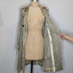 3.1 Phillip Lim Sheer Silk & Velvet Trench Coat