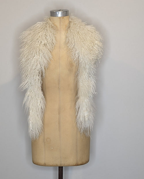 Kookai Suede & Shearling Fur Wool Vest