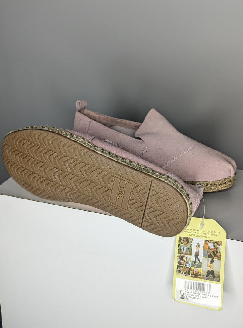 Toms Pink Suede Slip On Shoes