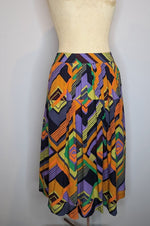 Gorman Multicolour Geometric Silk Skirt