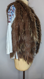 Rabbit & Racoon Brown Fur Gillet/Vest