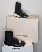 Sergio Rossi Leather Sock High Top Trainers / Sneakers