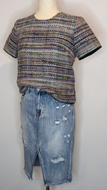 Marcs Multicolour Rainbow Tweed Skirt & Top set