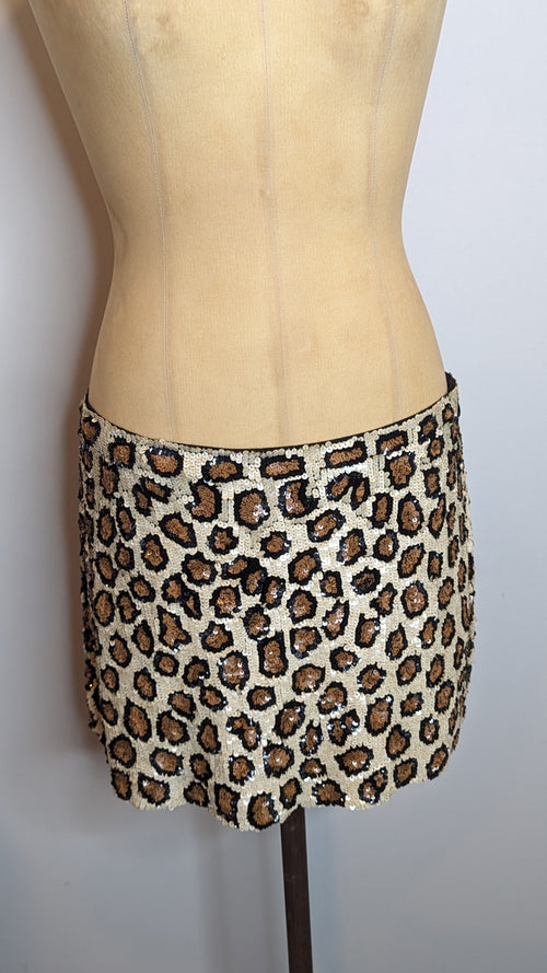 Trelise Cooper Animal Print Sequin mini skirt
