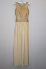 Flannel Maxi Dress / Leather Silk / Sz XS