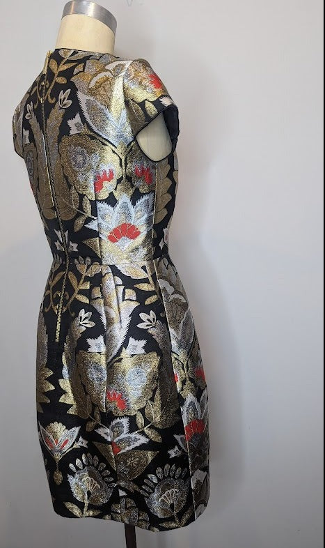 Ted Baker Metallic Oriental Floral Dress