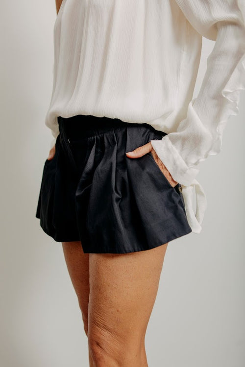 Alexander Wang Black Tailored Pleated Shorts