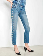 Reiko Preston Holes Straight Cropped Jeans