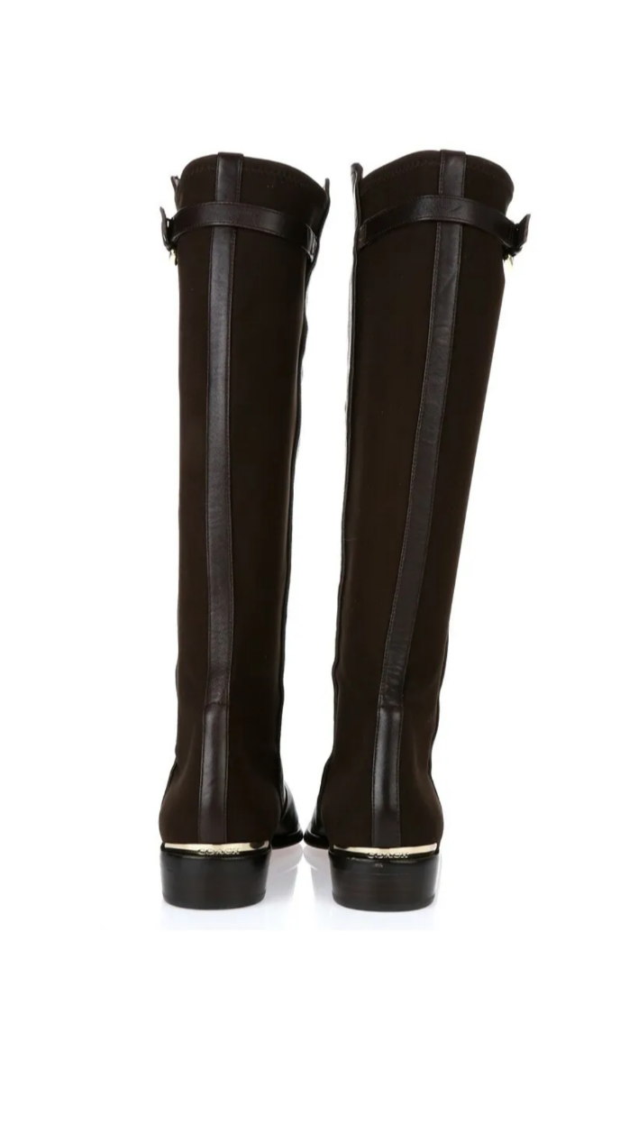 Coach Brown Leather Knee High Riding Boots