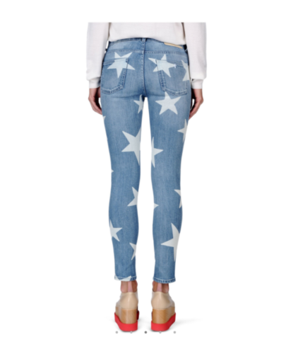 Stella McCartney Star Print Light Blue Skinny Ankle Glazer Star Jeans
