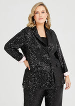 TS Sparkle Black Sequin Jacket / Blazer