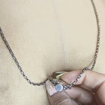Sterling Silver Vintage Pendant & Long Chain Necklace