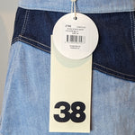 Sass & Bide Denim Patchwork A Line A-Line Midi Skirt