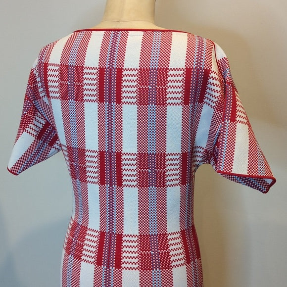 Scanlan Theodore Check/Gingham Structured Crepe Knit Dress