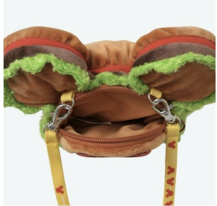 Tokyo Japan Disney Collectors Limited Novelty Plush Mickey Mini Hamburger Bag/ Coin/ Pass Holder