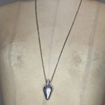 Sterling Silver Vintage Pendant & Long Chain Necklace