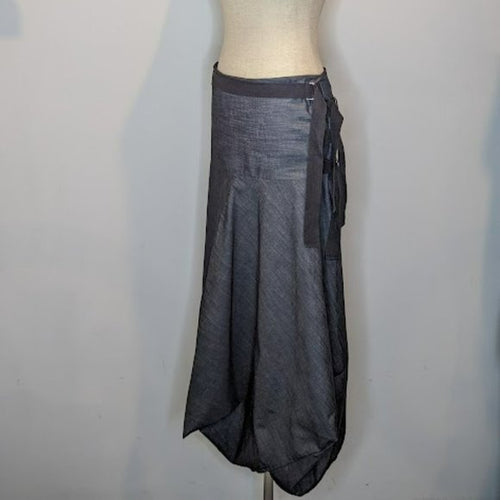 VSSP New Zealand Asymmetric Midi / Maxi Skirt W Straps Buckles