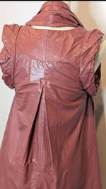 Japanese Pink Leather Babydoll Mini Dress