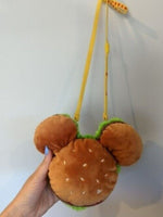 Tokyo Japan Disney Collectors Limited Novelty Plush Mickey Mini Hamburger Bag/ Coin/ Pass Holder