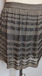 Club Monaco Silk Beaded Skirt