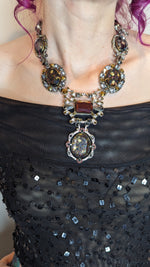 Zara Multicoloured Gemstone Rhinestone Pendant Necklace