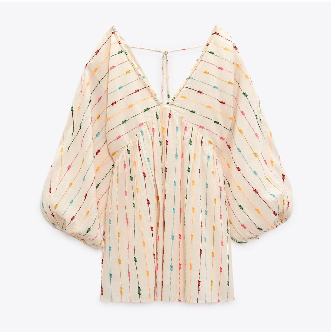 Zara Multi Colour Dotted Mini Dress Playsuit – Re_find Preloved