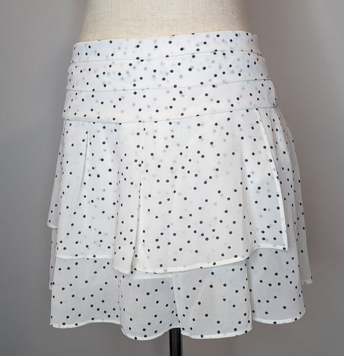 Camilla & Marc Black & White Polka Dot Frill Mini Skirt