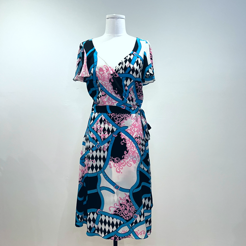 Leona Edmiston 100% Silk Wrap Dress