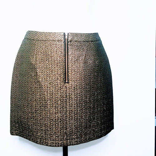 Metallic Textured Mini Skirt