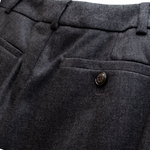 Burberry Grey Cuffed Wool Flared Pants