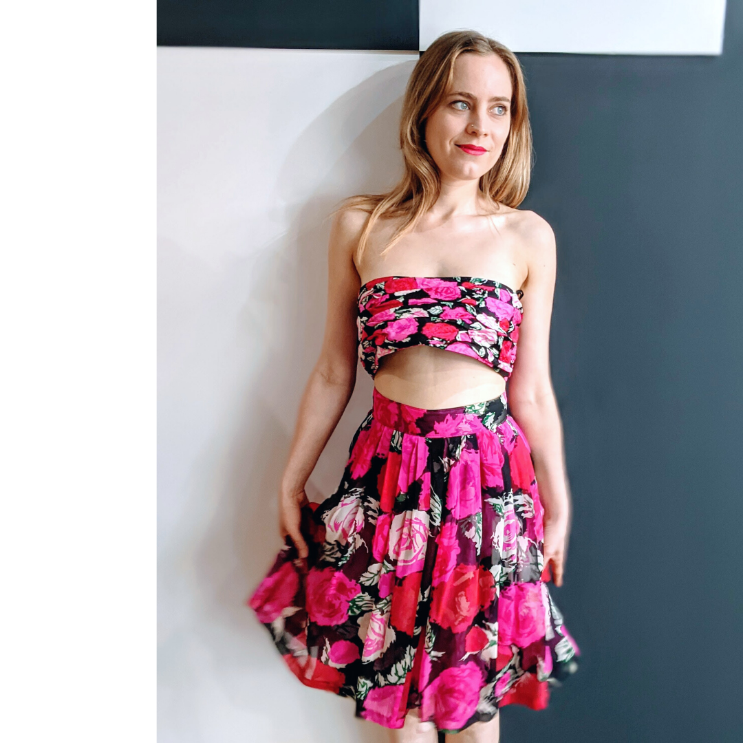 Flora Kung New York Vintage Floral Silk Set: Skirt + Top / Belt – Re_find  Preloved