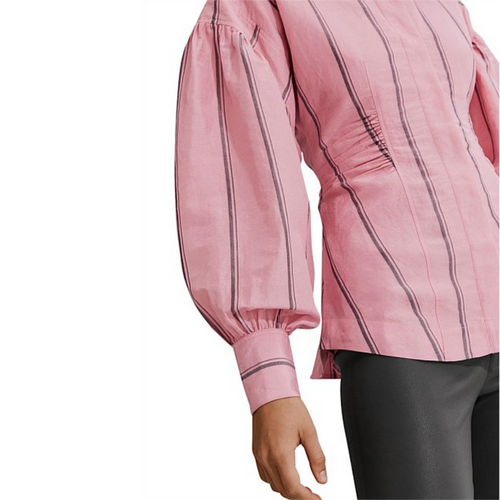 Country Road Pink Striped Silk Shirt