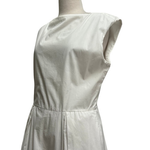 Jil Sander White Sleeveless Dress