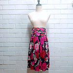 Flora Kung New York Vintage Floral Silk Set: Skirt + Top / Belt