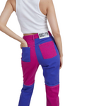 The Ragged Priest Equilibrium Jean; Purple Pink & Purple Quarter Panelled Jeans