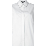 Alexander Wang Sleeveless Shirt/ Shirtdress, Silver Chain Beaded Trim