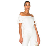 Alexis Off Shoulder White Bow Sleeve Top