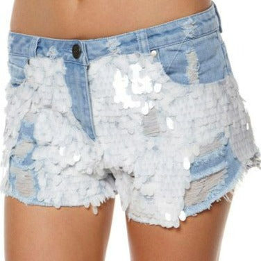 Blessed Are The Meek Sequin Shorts
