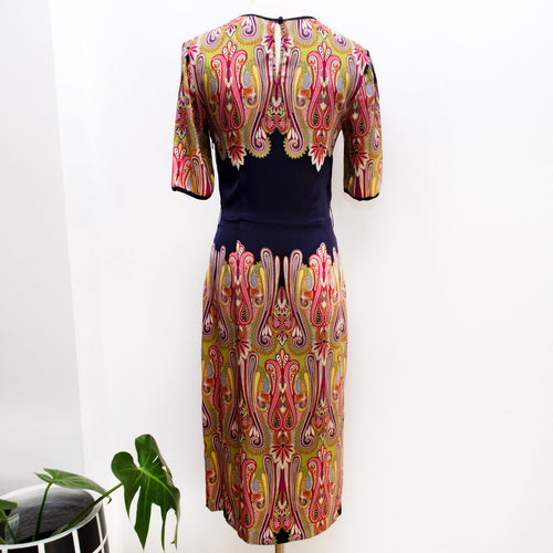 Collette Dinnigan Limited Edition Silk Paisley Pattern Dress Enchanted Garden - back