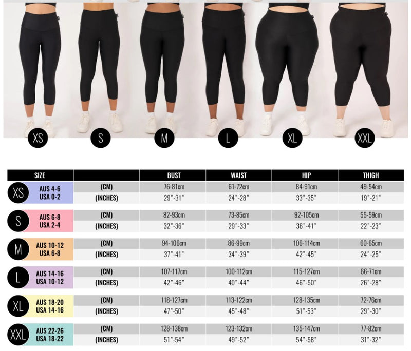 Exotica Atheltica Size Chart Refind Preloved