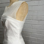 White Suede Bustier Top & Skirt Set