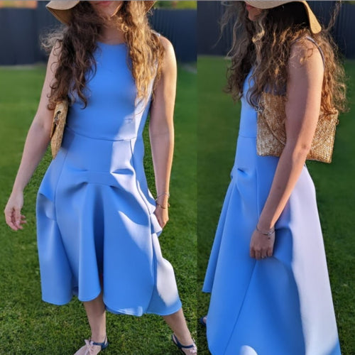 Elliatt Pinched Cornflower Blue Maxi dress