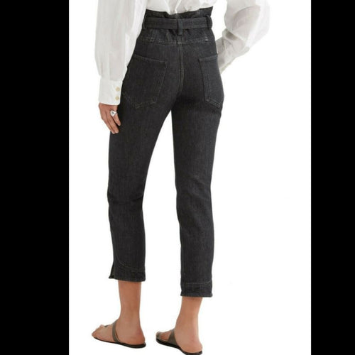 Isabel Marant Belted High Rise Straight Leg Jeans