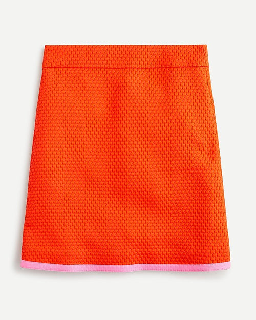 Jcrew Bright Multicolour Orange Pink A-line skirt matelassé Textured J.Crew 